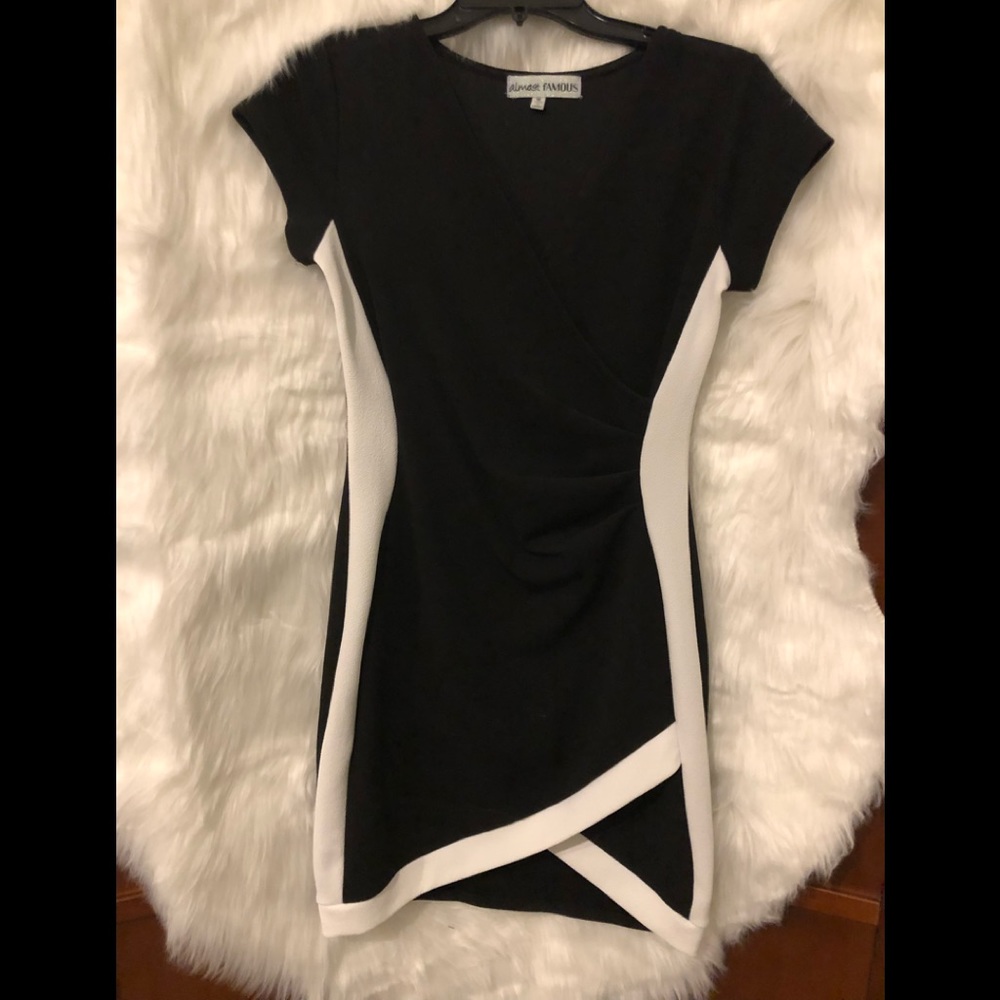 NWOT Almost Famous Black & White Dress, Size Medium